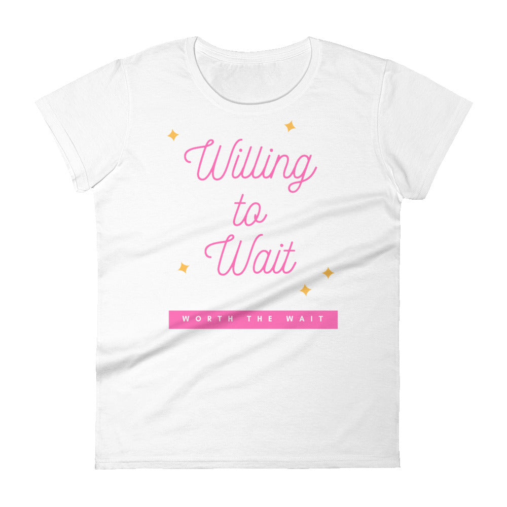 Willing and Worth it Women's Tee (Pink Lettering)